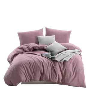 Polycotton Single Bedding Set Violet Pink
