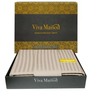 Satin Full Cotton Double Bedding Set Striped