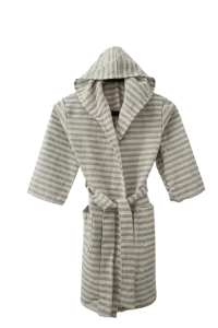 Linen Bathrobe Hooded for Kids