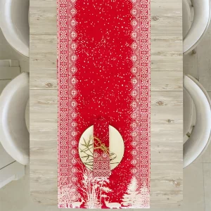 Full Cotton Satin Tablecloth Runner Digital Printed 272x42