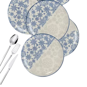 Porcelain Cake Serving Plate Set 6pcs 21cm