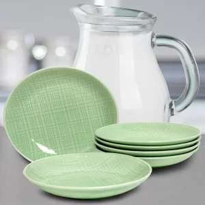 Porcelain Dinner Serving Plate Set 6pcs 22cm