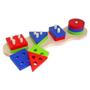 Natural Wood Geometric Puzzle