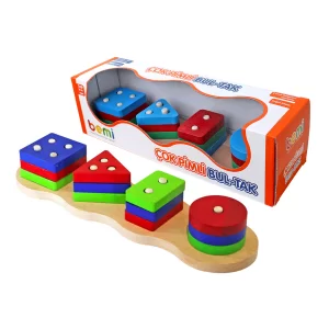 Natural Wood Geometric Puzzle