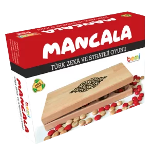 Natural Wooden Mancala Turkish Strategy Game