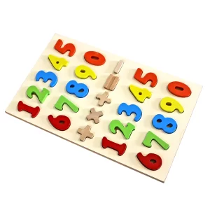 Natural Wood Math Puzzle