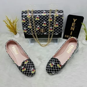 Patterned Shoes and Bag Women