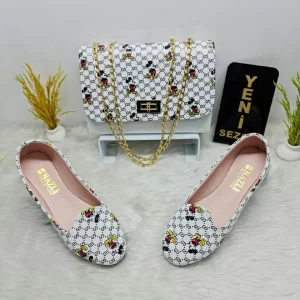 Patterned Shoes and Bag Women