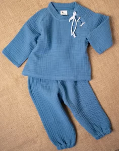 Full Cotton 4-Ply Muslin Pajama Set