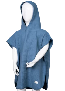 Full Cotton 4-Ply Muslin Poncho Bathrobe