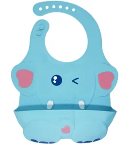 Figured Embossed Silicone Bib with Pockets