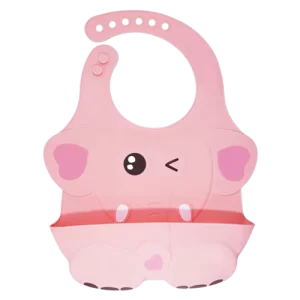 Figured Embossed Silicone Bib with Pockets