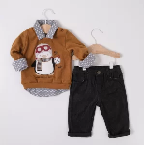 Mino Dino Penguins 3 Piece Boy's Team With Trico Sweaters