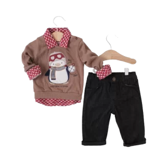 Mino Dino Penguins 3 Piece Boy's Team With Trico Sweaters