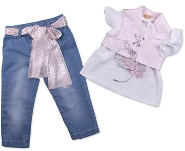 Bombili Jeans and T-shirt Team For Girl