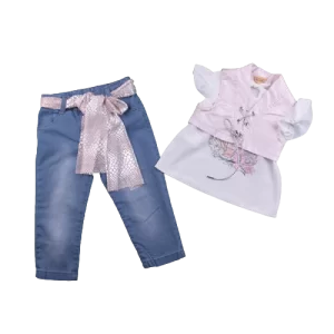 Bombili Jeans and T-shirt Team For Girl