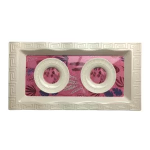 Melamine Dalgal Tray and 2 Dalgal Tea Plate