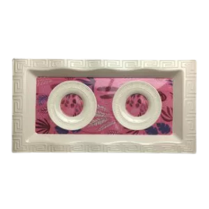 Melamine Dalgal Tray and 2 Dalgal Tea Plate