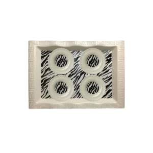 Melamine Dalgal Tray and 4 Piece Dalgal Tea Plate